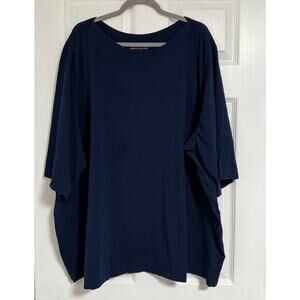 Catherines Suprema Collection Women's Blue Boat Neck Top Size 5X-34/36W